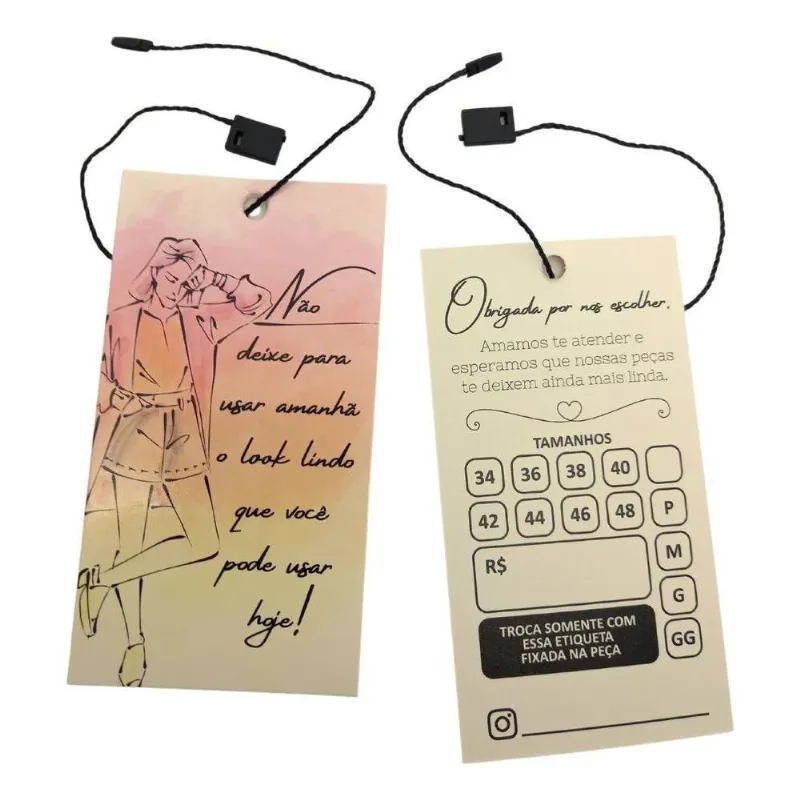 Tag Etiqueta Roupa Moda Feminina Lacre Autenticidade 200un