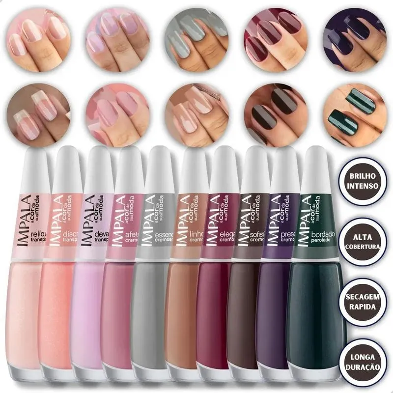 Kit Esmaltes Impala A Cor Da Sua Moda - A Cor Da Sua Moda 6