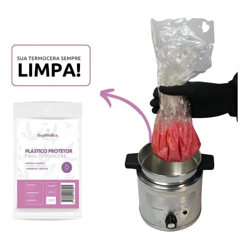 Refil Protetor De Termocera Folhas Plastico Descartavel 6un
