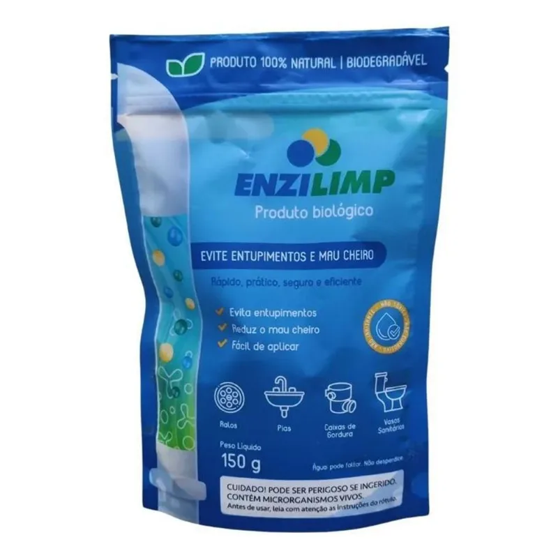 10x Biodegrador Enzlimp 150g Limpa Fossa Ralo Pia Vaso Sani