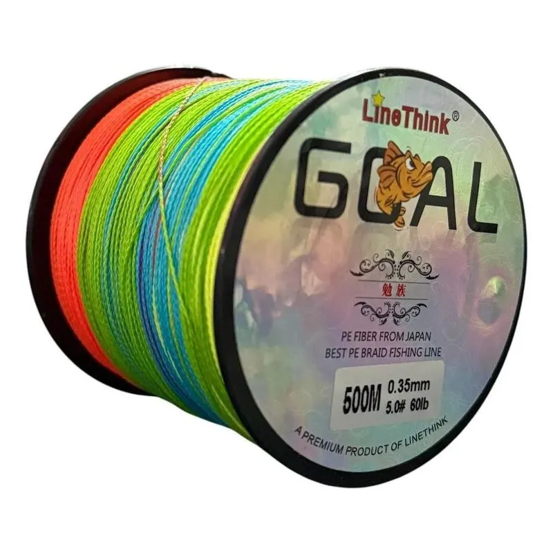 Linha De Pesca Multifilamento 500m 60lb 0.35mm 5. Colorido