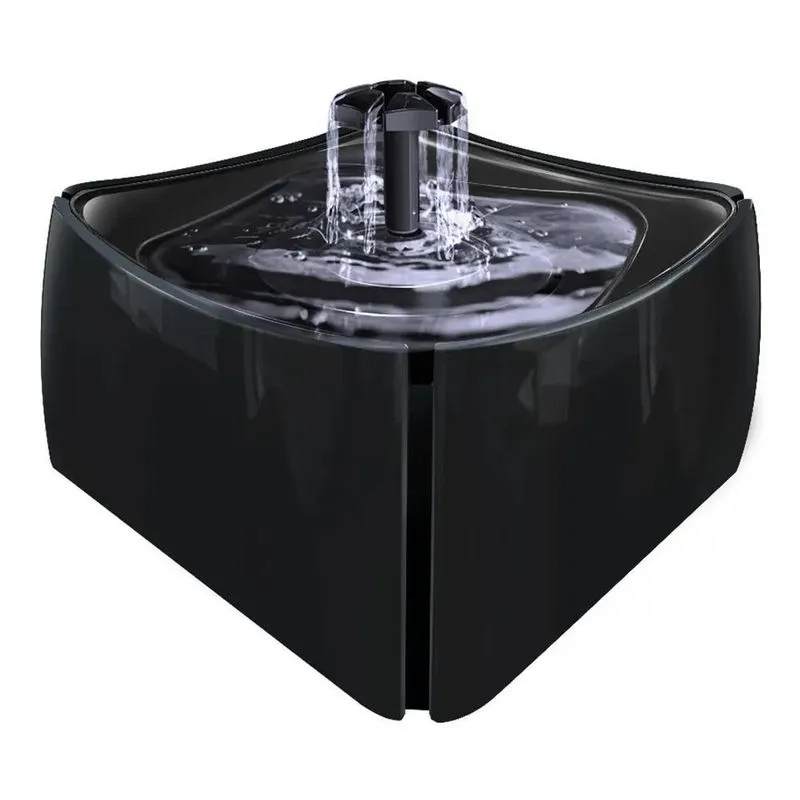 10x Fonte Bebedouro Gato Cães Pet 1,8l Com Filtro, Cor Preto