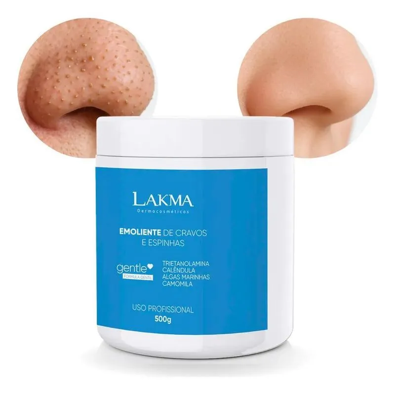 Creme Emoliente De Cravos E Espinhas Lakma 500g Limpeza Pele