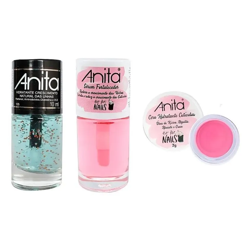 Kit Cera Hidratante +serum+ Hidratante De Crescimento Anita