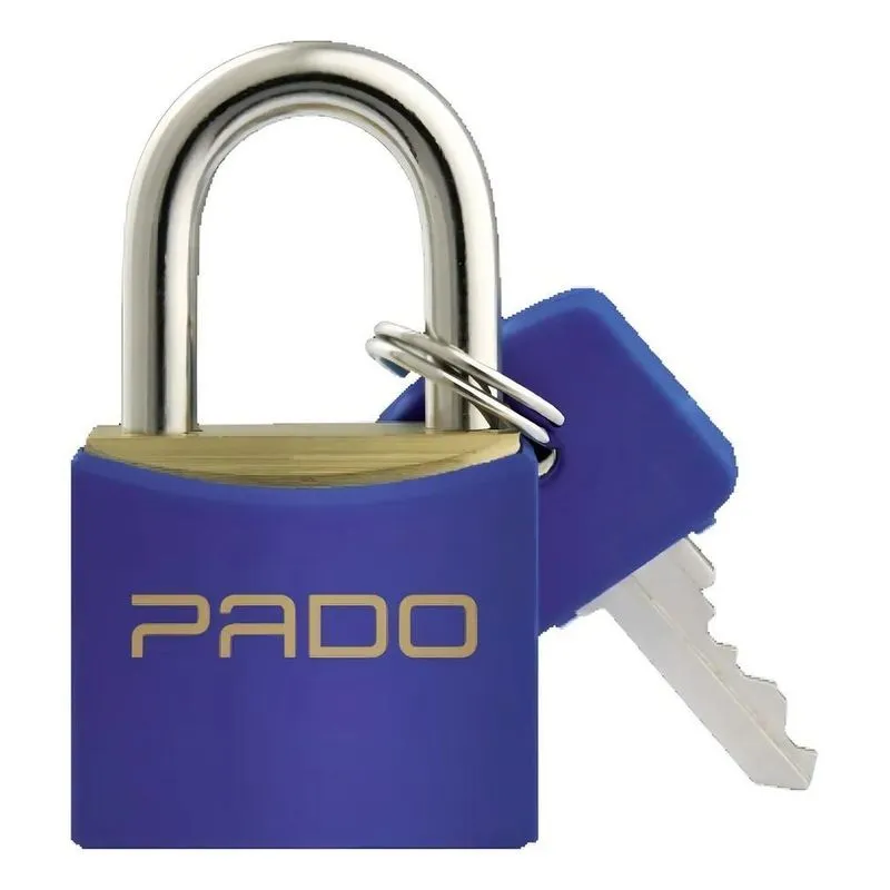 10x Cadeado Pado Serie Cores Azul Sm Lt 25mm Latao Nivel 2
