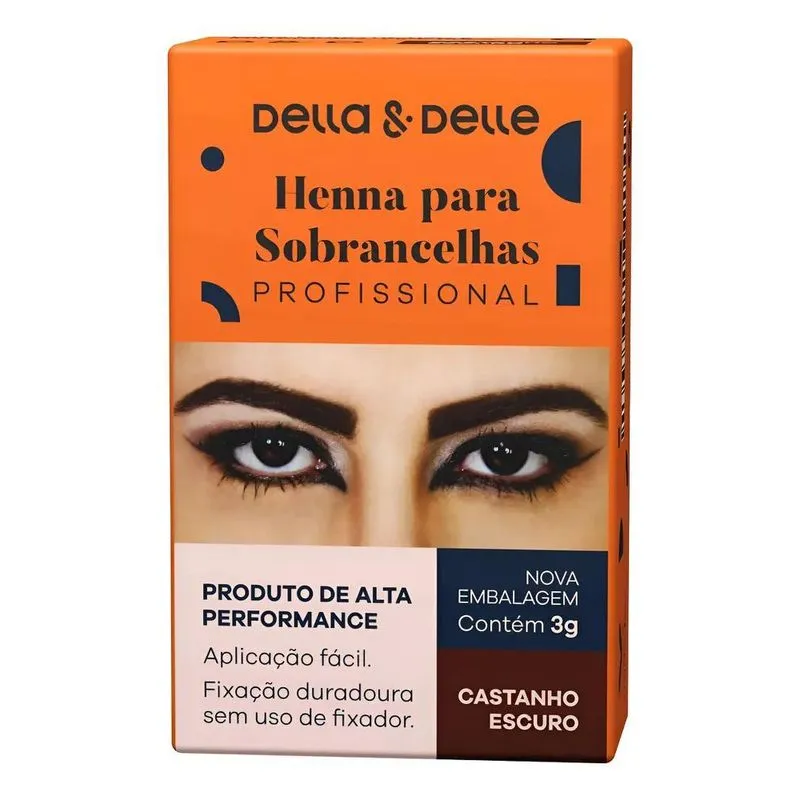 Henna Sobrancelha Dela E Dele: Cor Perfeit - Castanho Escuro