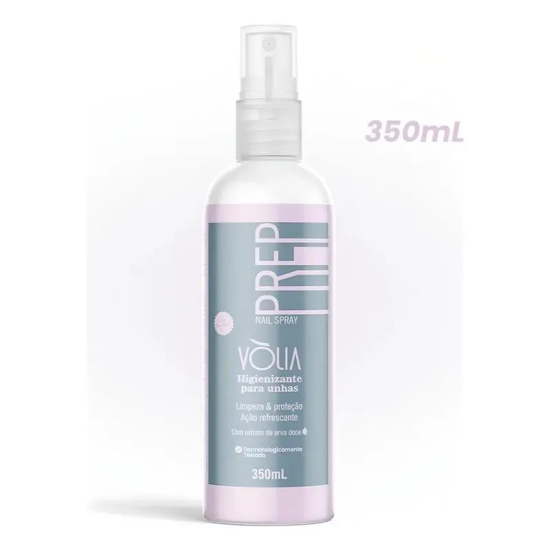 Preparação Nail Spray Higienizante Para Unhas 350ml Vólia