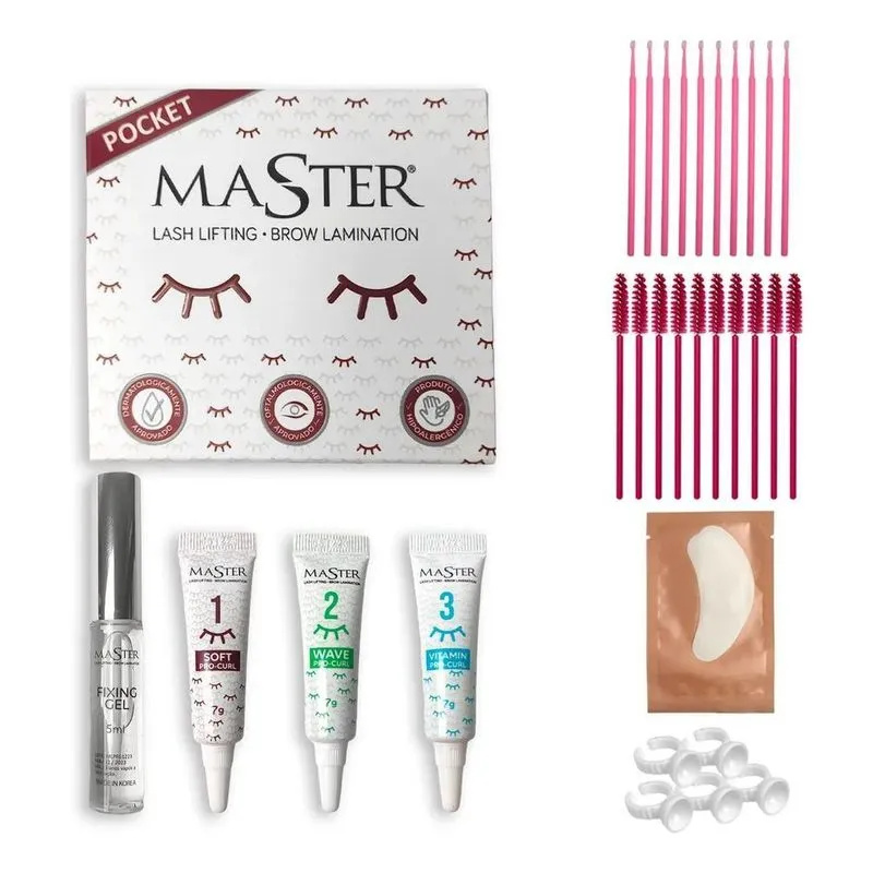 10x Kit Master Pocket Lash Lifting E Brow Lamination Para C