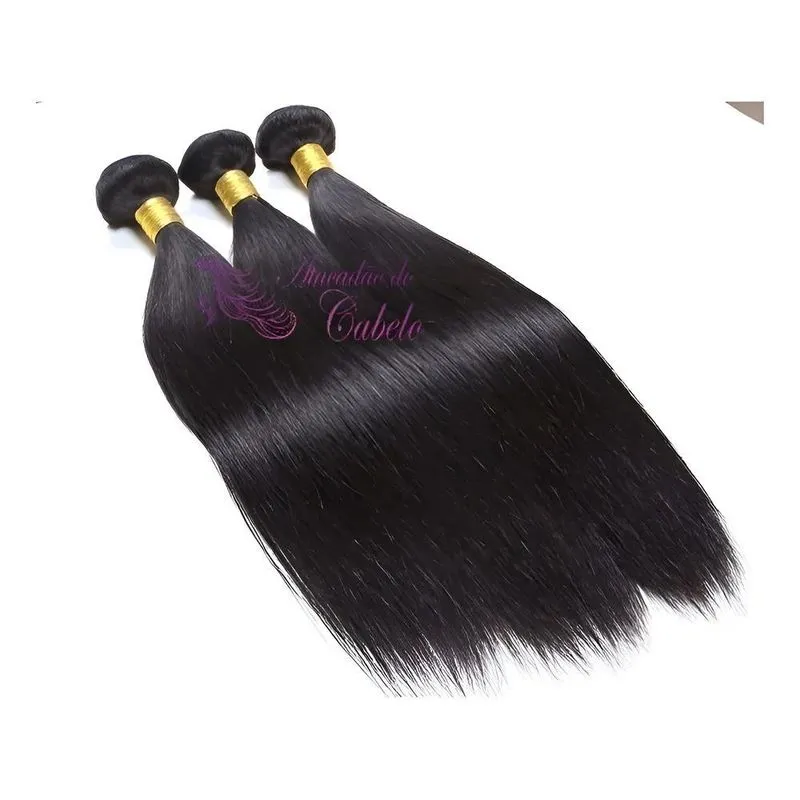 Cabelo 100% Humano Liso Virgem Em Tela Castanho 70cm - 100g