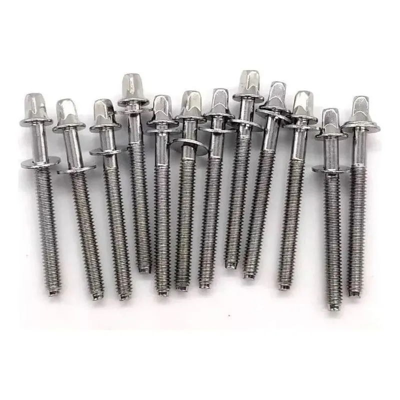 2x Kit 10 Parafusos Para Tom Surdo De Bateria Cromado Premiu