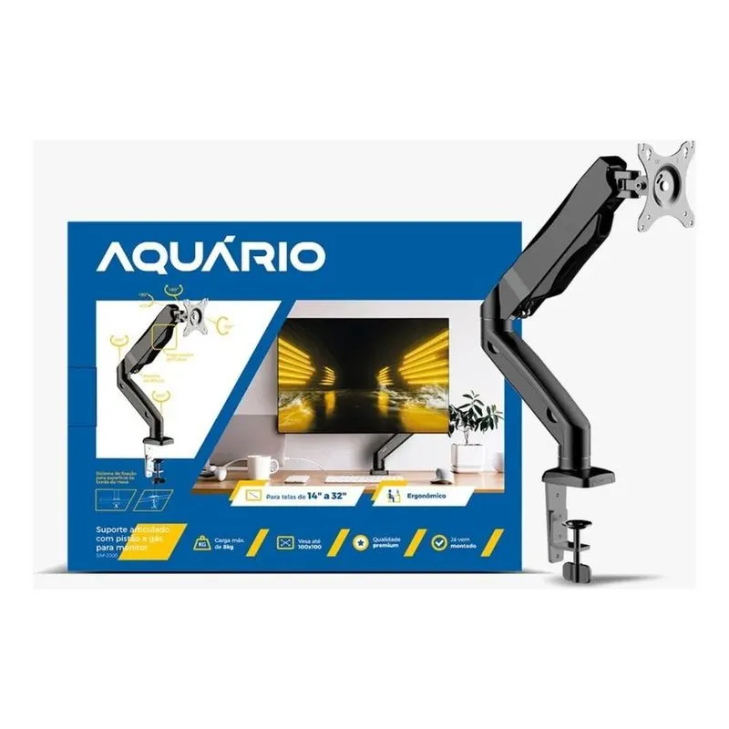 10x Suporte De Mesa Com Pistão A Gás 14 À 32'' Aquário Sim-
