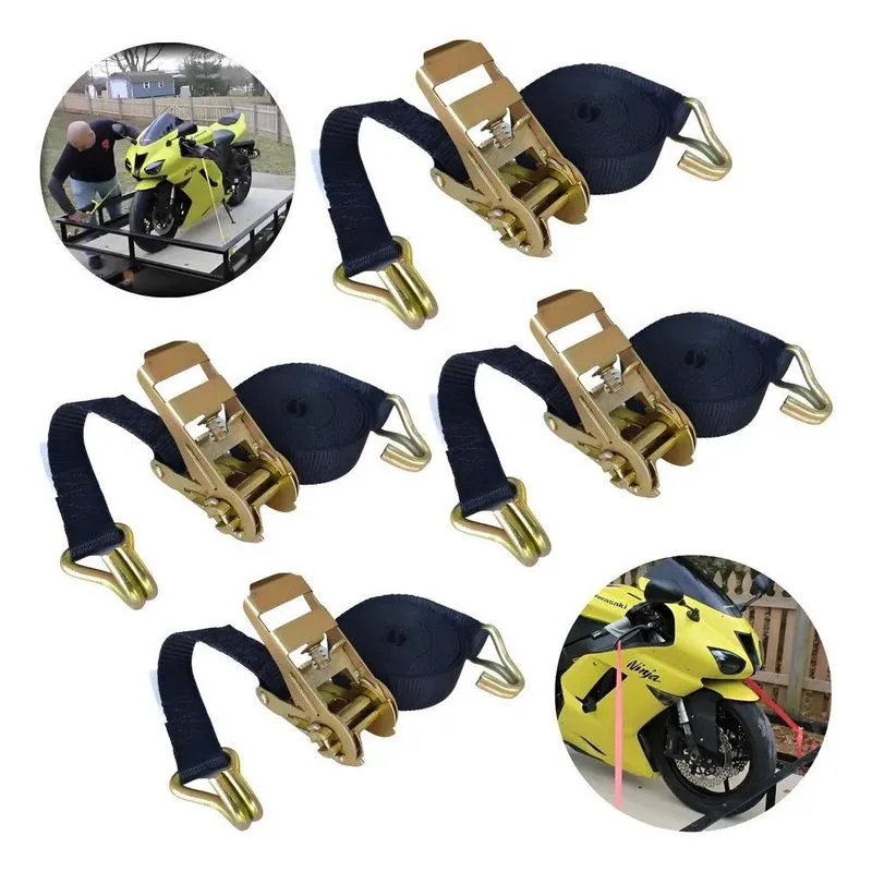 Kit 4 Jogos Cinta Catraca De Amarração Carga 800kg Refor Pre