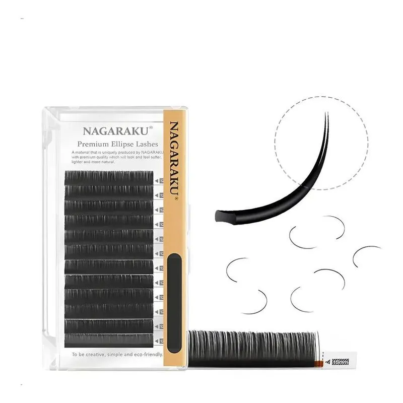 Cílios Ellipse Nakaraku: Naturalidade &amp; V - 0.15d (8-15) Mix