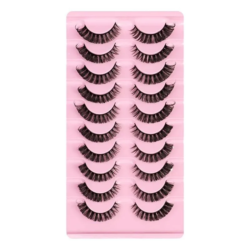 Cílios Mink Volume Russo D: 10 Pares, Olhar Dramát - Dh06-04