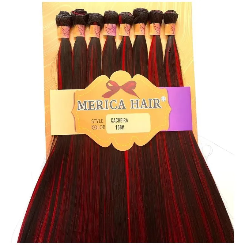 Cabelo Orgânico Liso 60cm 280g 8 Telas Merica Hair - 168