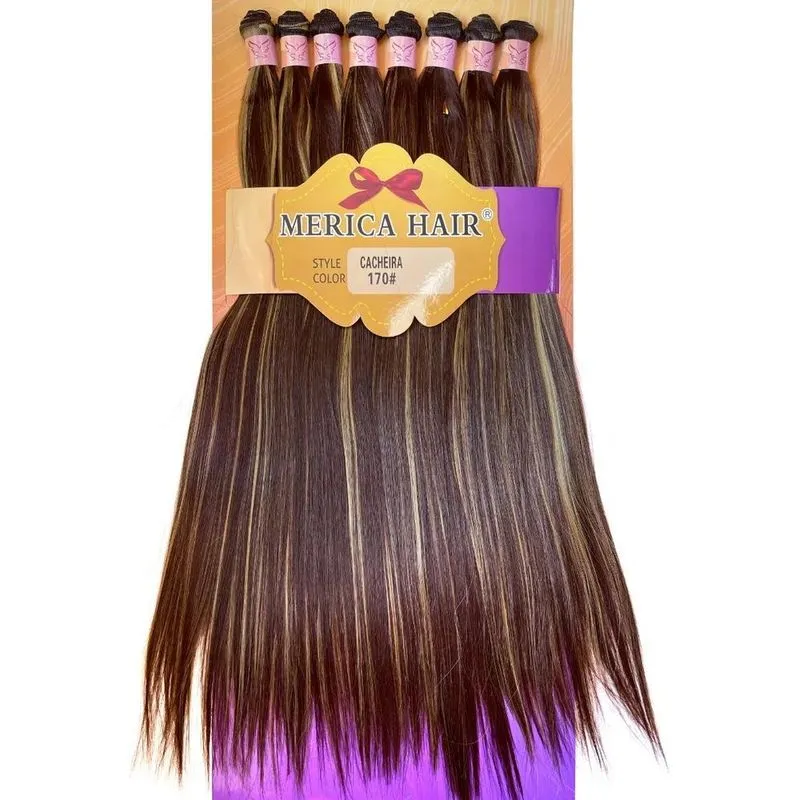 Cabelo Orgânico Liso 60cm 280g 8 Telas Merica Hair - 170