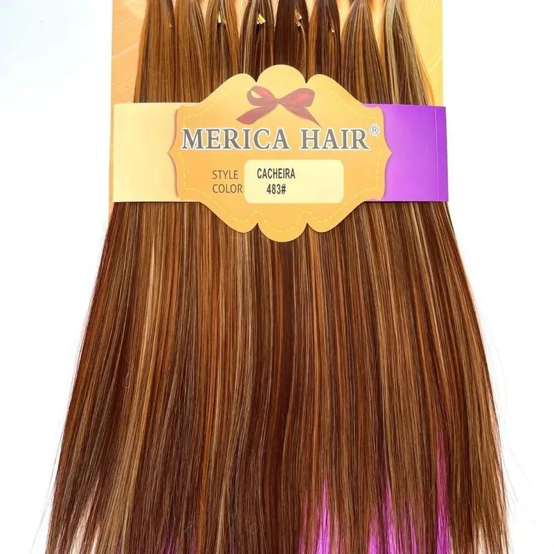 Cabelo Orgânico Liso 60cm 280g 8 Te - 483: Morena Iluminada