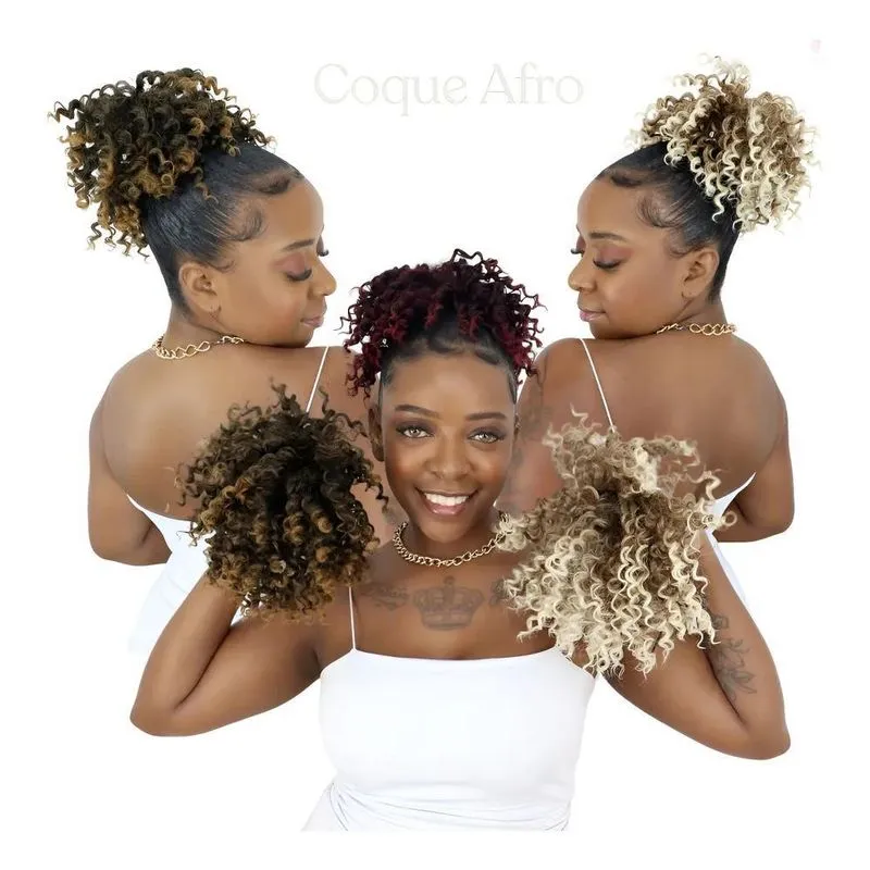 Coque Afro Orgânico Cacheado Rápido: - Castanho Claro Cor 04