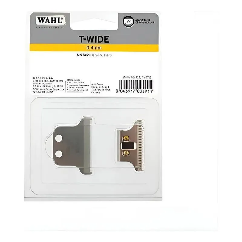 Lâmina T-wide Wahl Detailer 0.4mm Trimmer Blade Pre