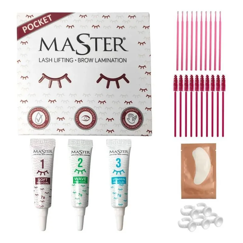 Kit Master Pocket Lash Lifting E Brow Lamination Para Cílios