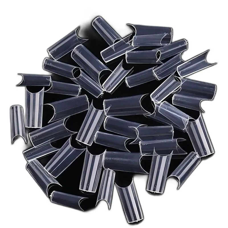 Tips 100 Unhas Curvatura C Transparente Para Unhas De Gel A