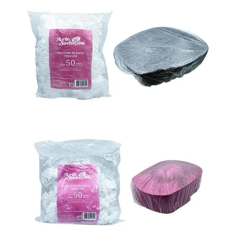 50 Protetores Bacia Pedicure + 50 Protetores Bacia Manicure