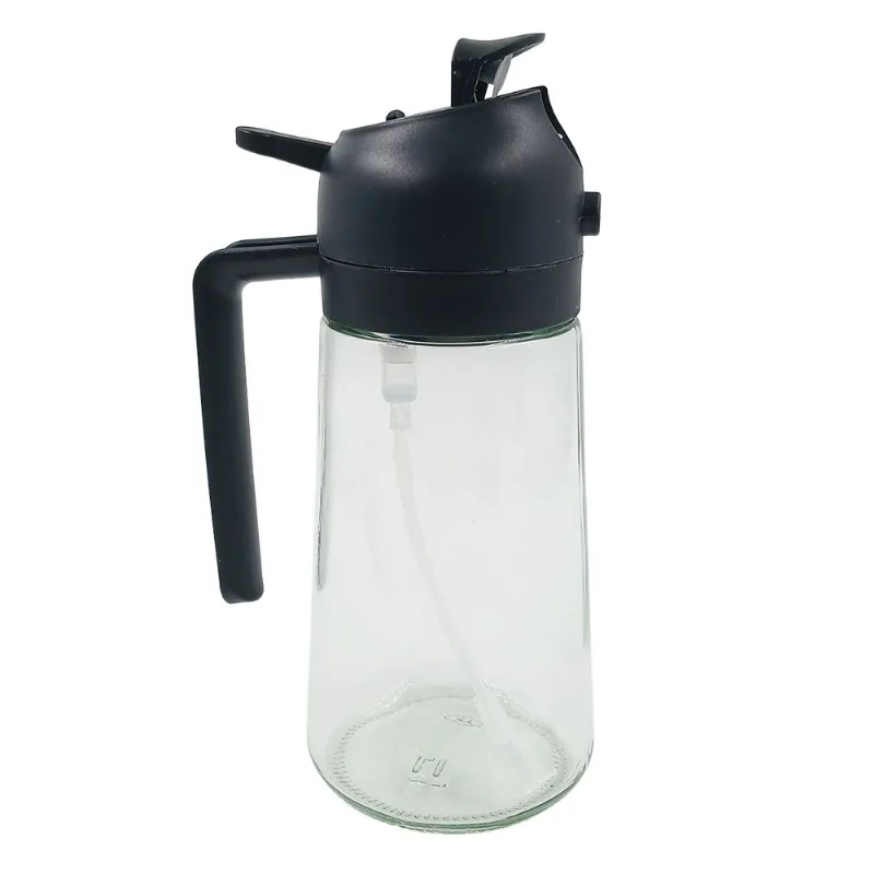 Galheteiro Dupla Função 500ml em Vidro Linx Comércio-Preto