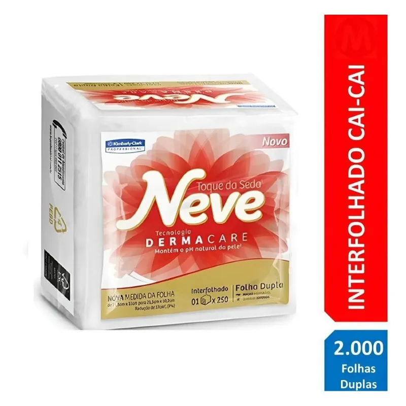Neve Interfolhado Folha Dupla - Kit - 250 - 8 - Folha Dupla