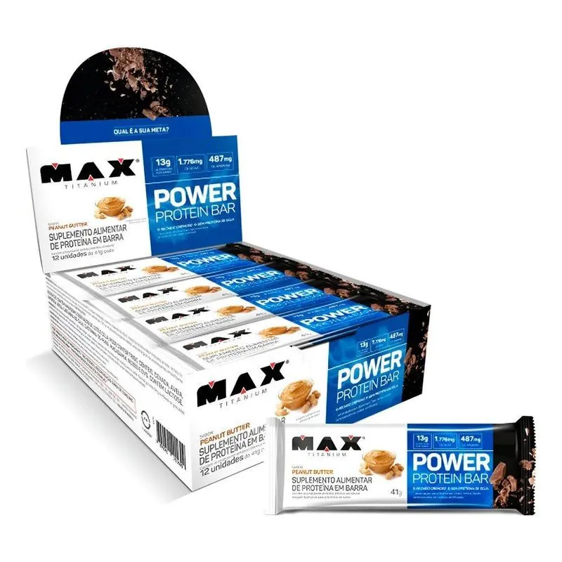Barra De Whey Power Protein Bar Cx C/12 Unid - Peanut Butte