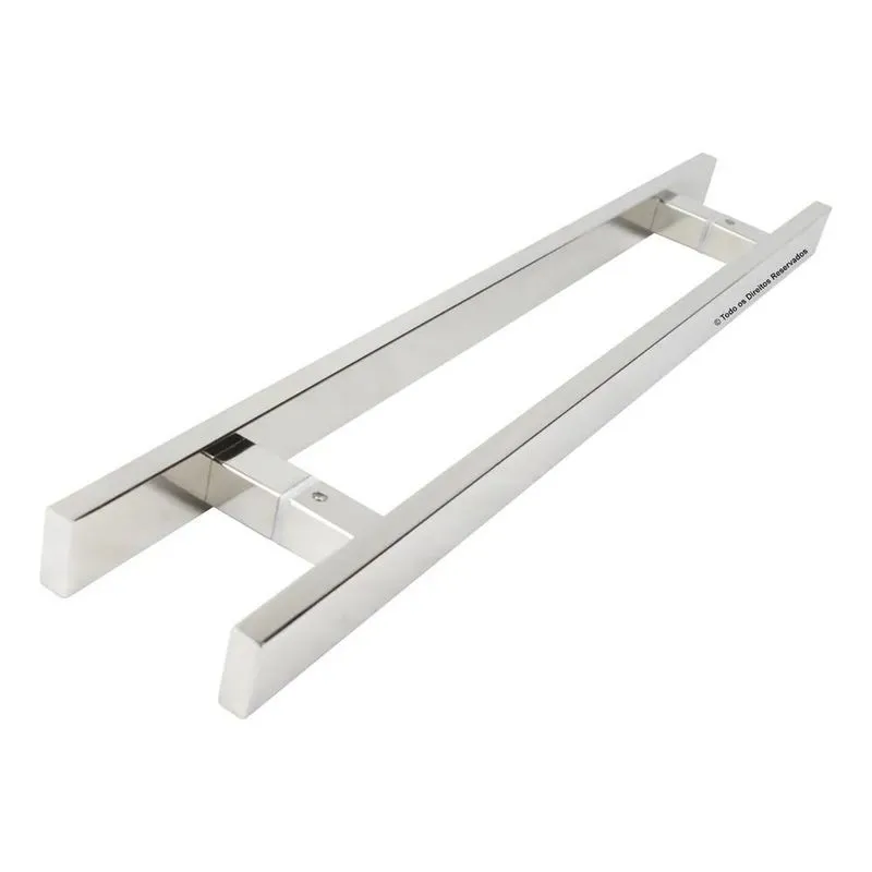 5x Puxador Inox 304 - 1 Metro - Para Portas Madeira Cor Poli