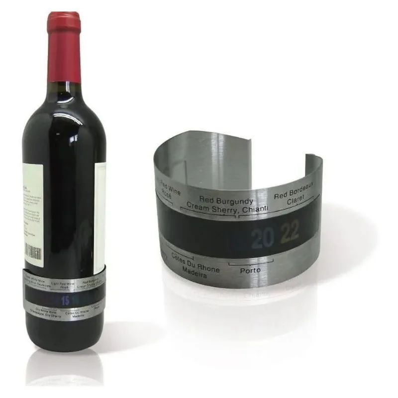 Termômetro Medidor Temperatura Garrafa Vinho Bracelete Inox