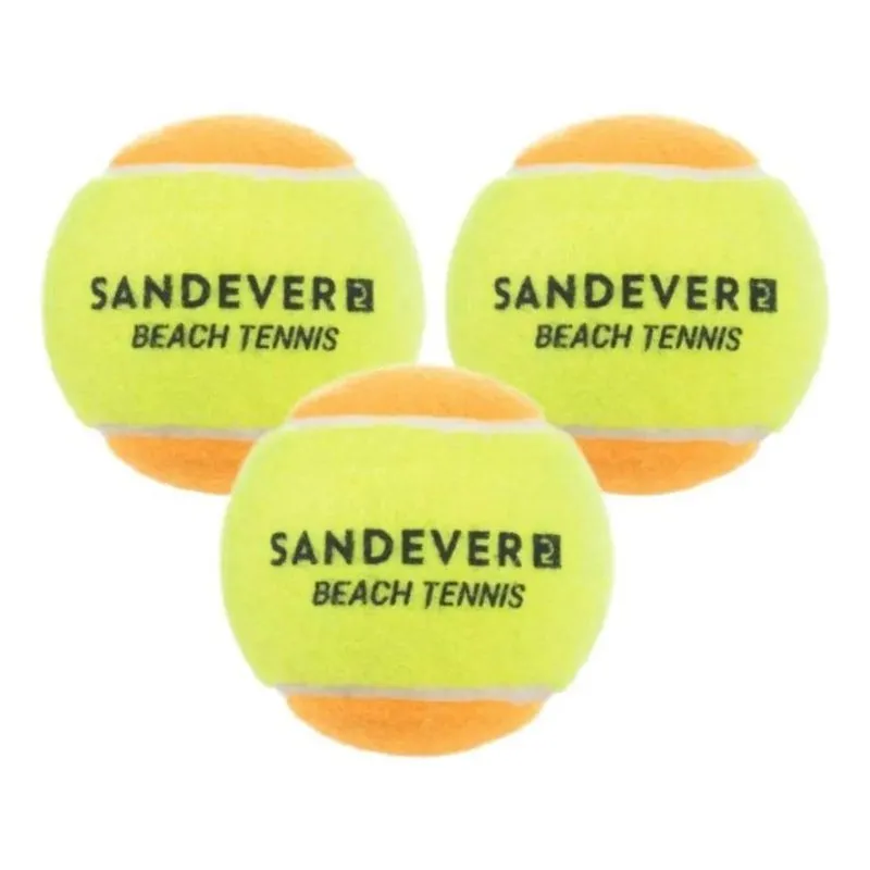 10x Kit Com 3 Bolas Beach Tennis Sandever Bolinha Tênis Pra