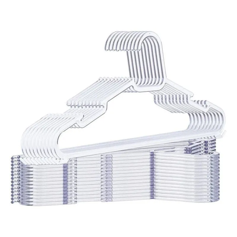 10x Kit 50 Cabides De Acrilico Transparente Gm Godinho Móve
