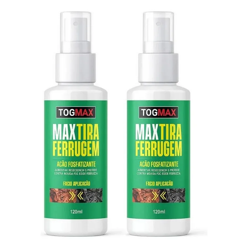 5x Tira Ferrugem Spray Oxidação, Corrosão Removedor 120ml 2