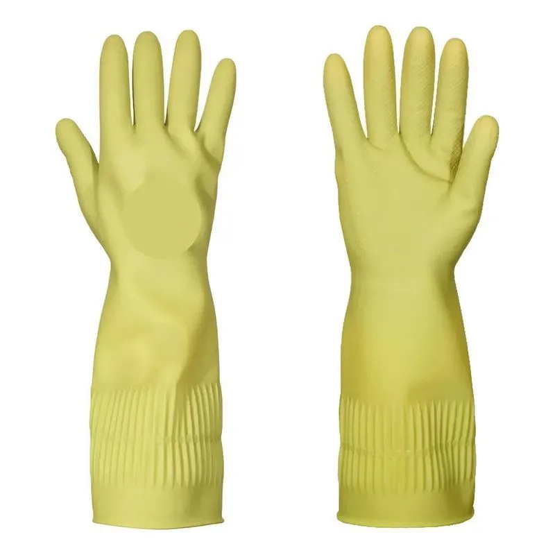 2x 2 Pares De Luva De Borracha Grossa Cano Longo Limpeza Pes