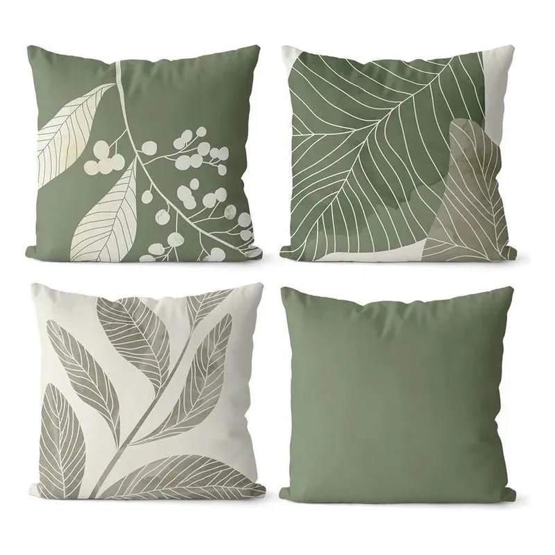3x Kit 4 Capas De Almofadas Decorativas Geométricas
