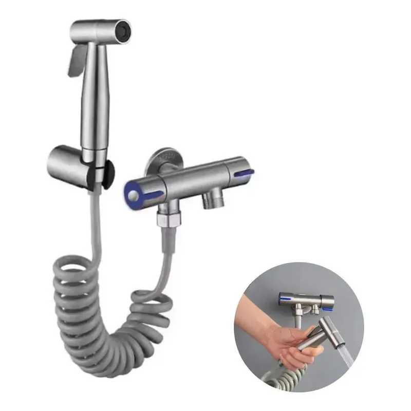 Ducha Higiênica Inox Com Registro 2 Saídas Anti-v - Cromada