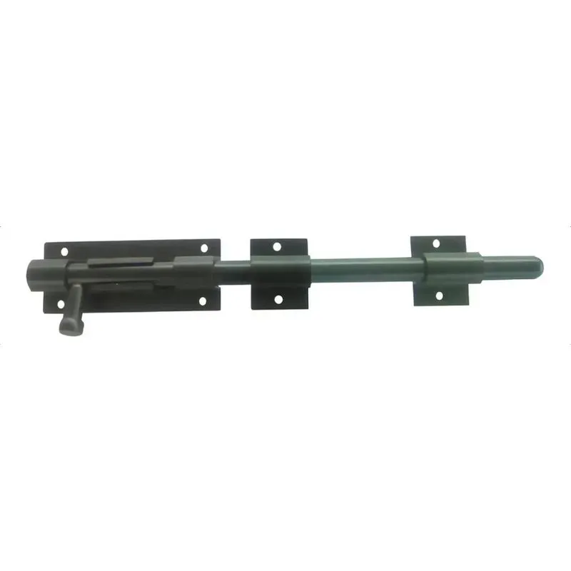 2x Ferrolho Trinco Jumbo Porta Portão Alumínio Preto - 20cm