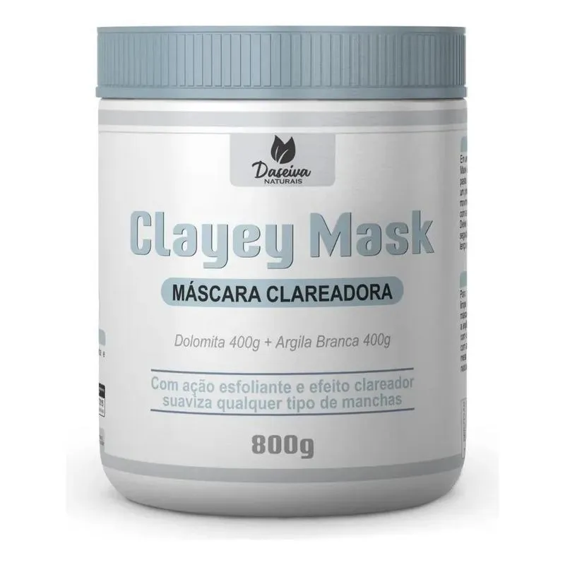 5x Dolomita Com Argila Branca (clayey Mask Clareadora) 800g