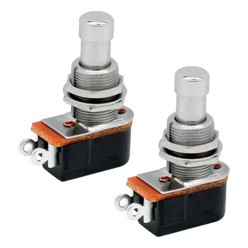 10x 02 Chaves Switch 2 Terminais Spst Momentânea Pedal Guit