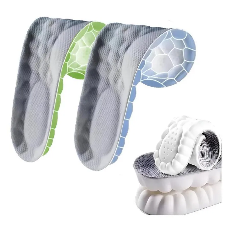 Palmilha Ortopédica 4D Gel Corrida Tênis - Ki - 43-44 Branco