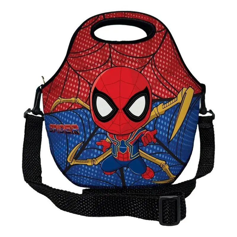 Lancheira Térmica Neoprene: Preserva Aliment - Menino Aranha