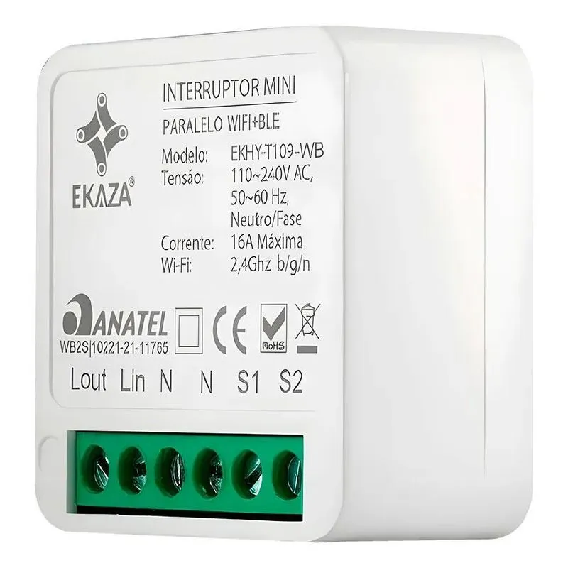 3x Interruptor Inteligente Mini Wifi Automação Alexa Googleh
