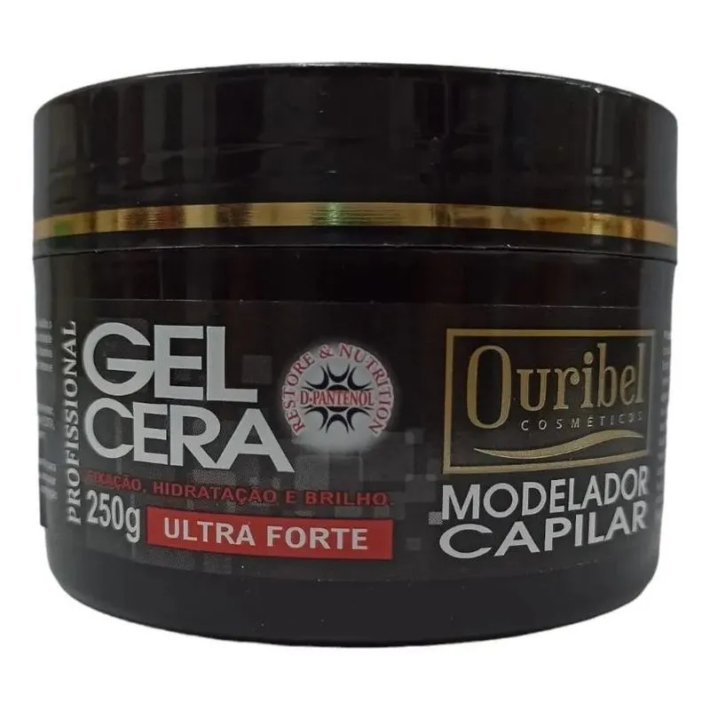 5x Modelador Capilar Gel Cera Ultra Forte Ouribel 250g