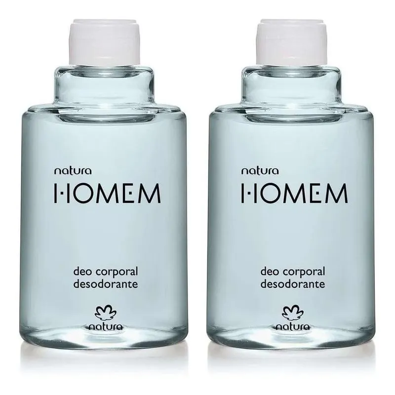 2x Kit 02 Refil Desodorante Corporal Natura Homem 100ml