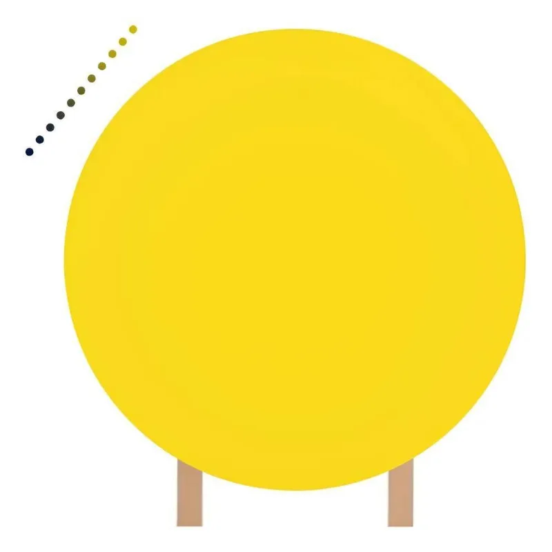 Capa Painel Redondo 1,50m: Cor Lisa Veste Fác - Amarelo Ouro