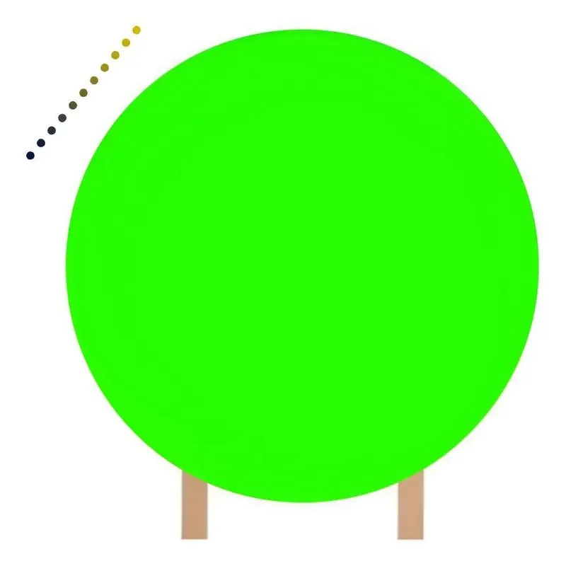 Capa Painel Redondo 1,50m: Cor Lisa Veste Fácil - Verde Neon