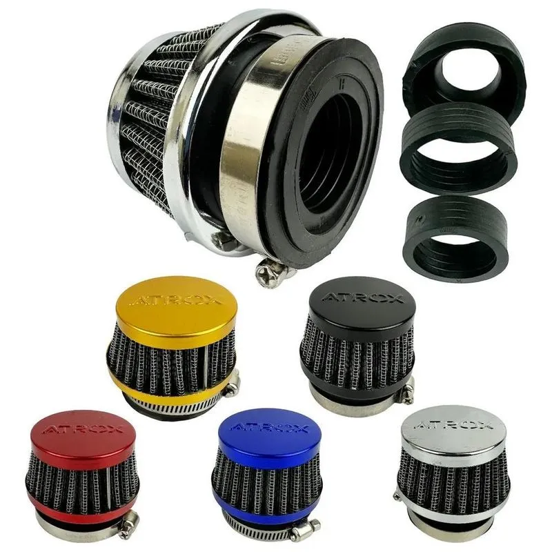 Filtro Ar Esportivo Moto Atrox - Potência E Desempenho - Prata