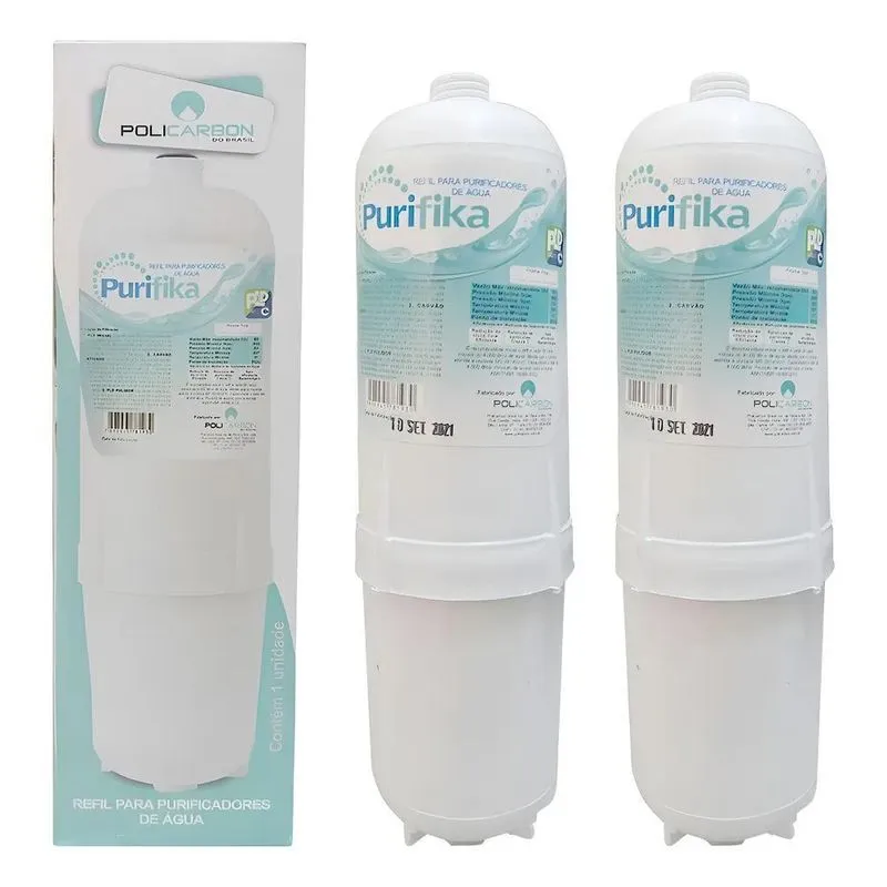 Kit 2 Filtro Refil Compatível Soft Everest 2em1 Purificador