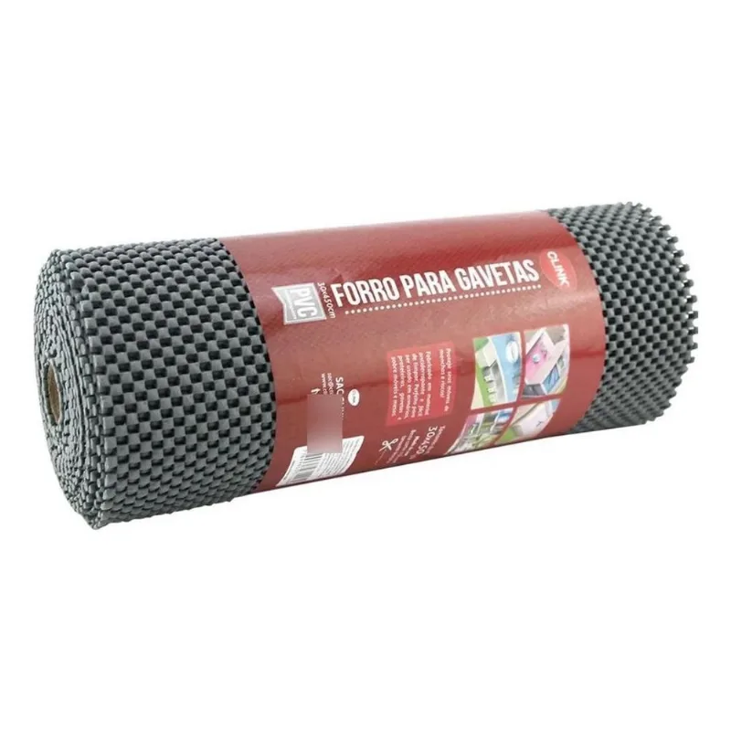 10x Forro Para Gavetas Armários Pvc Clink Ck2055 Cor Preto